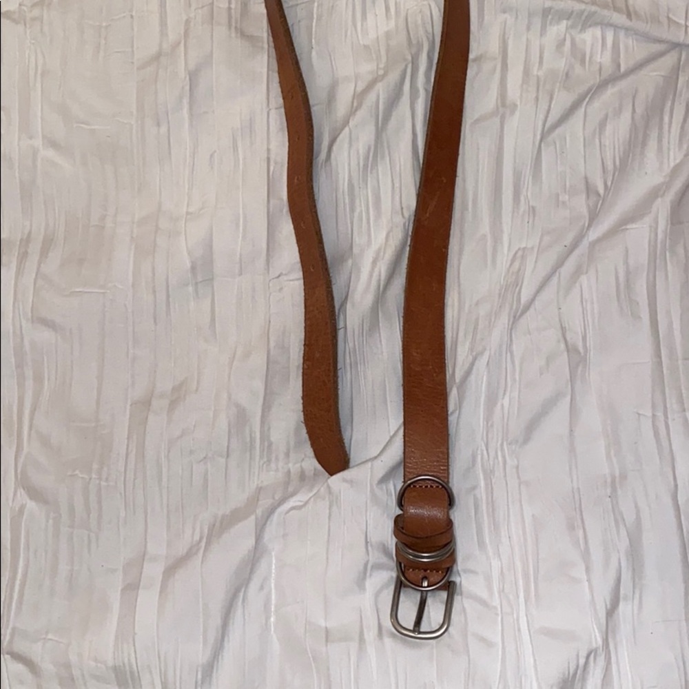 light brown leather belt